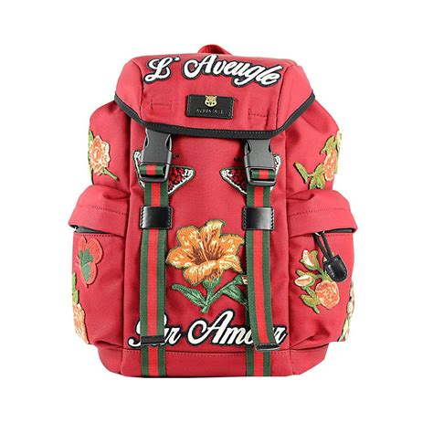 gucci red backpack|black gucci backpack for women.